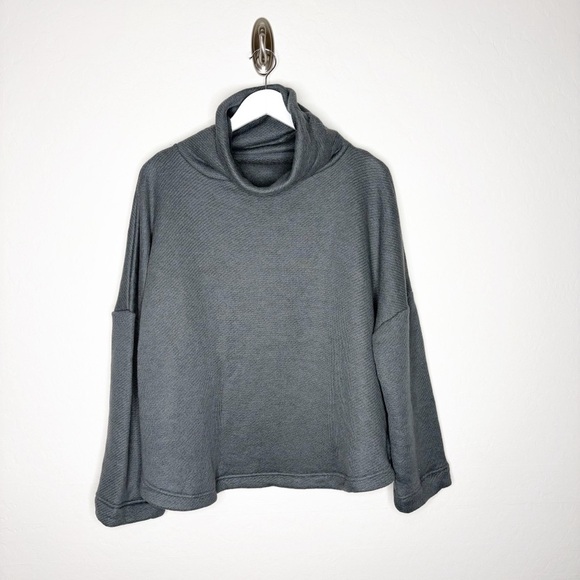 Free People Free-est Miley Set Gray Lounge Sweater Top & Skirt Outfit Size XS - Picture 2 of 13